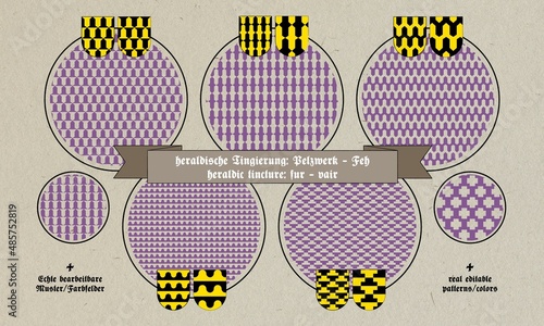 Heraldische Tinkturen: Pelzwerk – Feh	