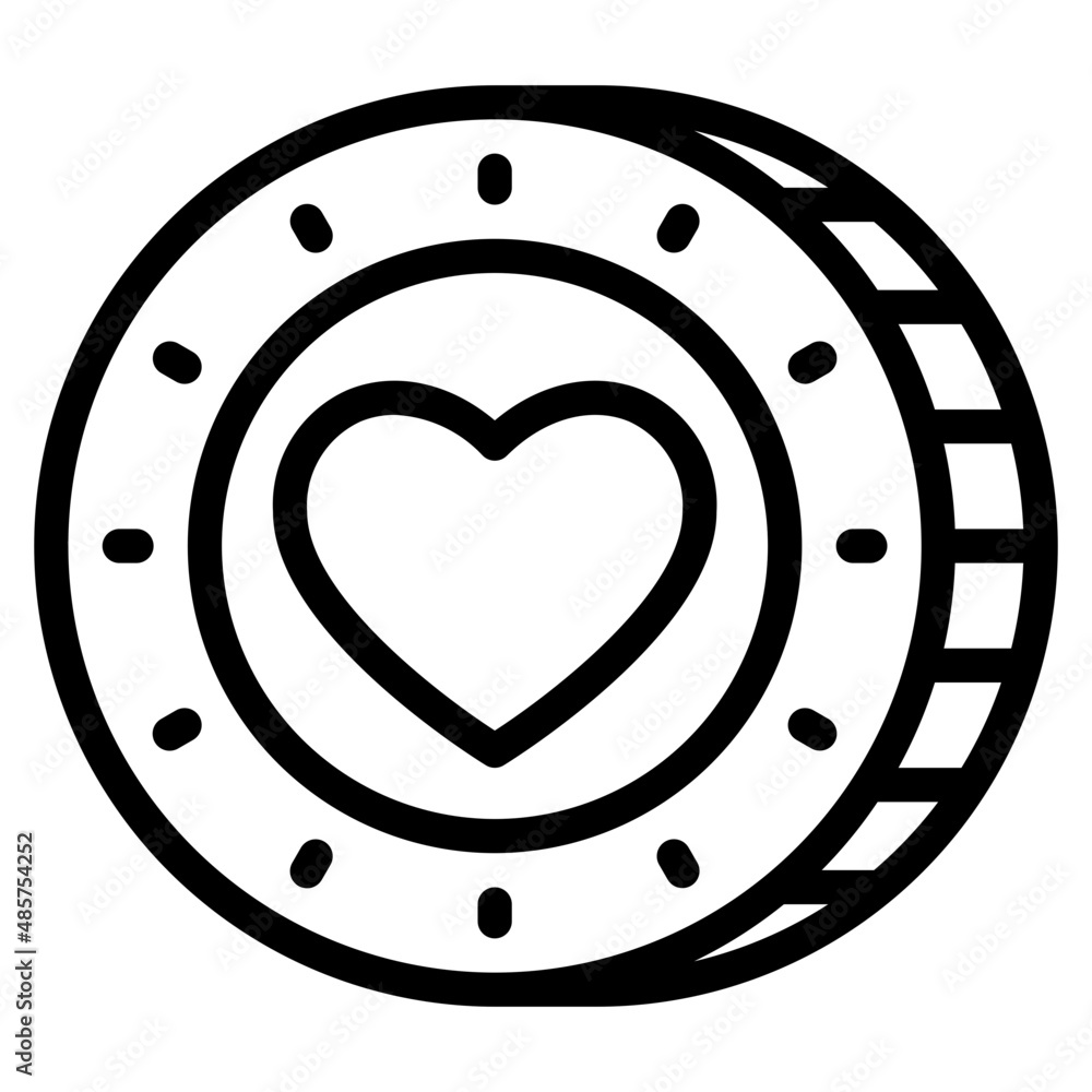 coin outline style icon coin outline style icon