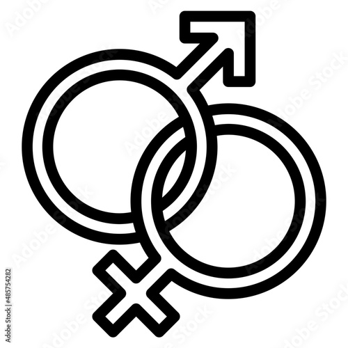 gender outline style icon