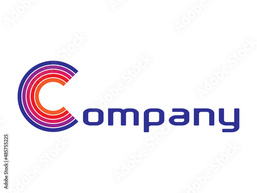 vector letter C logo for company.