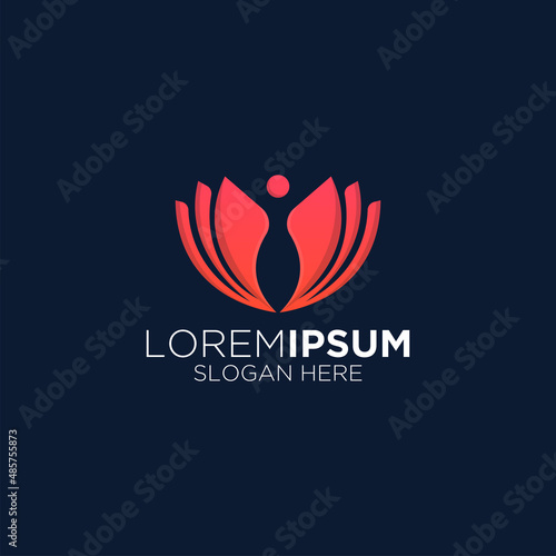 modern abstract peacock logo
