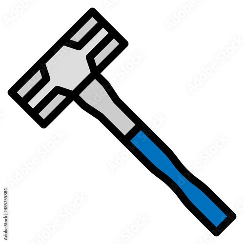 sledgehammer line icon