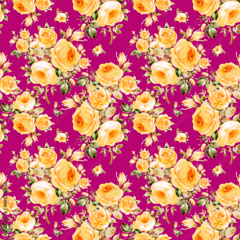 Abstract floral seamless pattern lovely roses 
