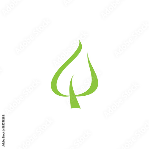 Green Greek letter Psi. Neuropsychology and psychology logo isolated on white.