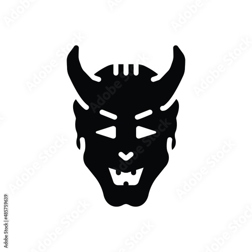 Black solid icon for horrible