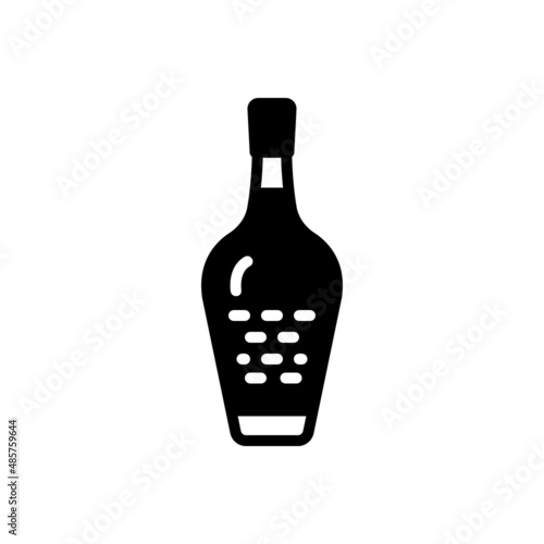 Black solid icon for substance