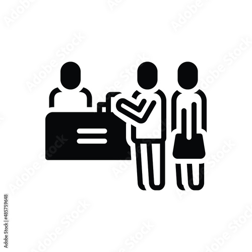 Black solid icon for buyers