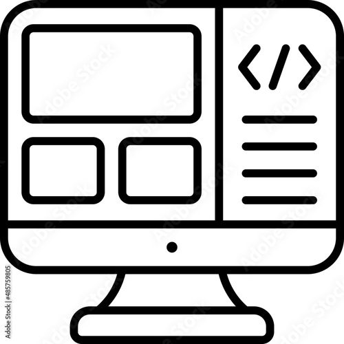 front end outline icon