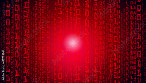 red binary code computer