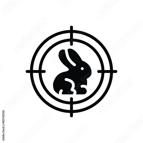 Black solid icon for hunting
