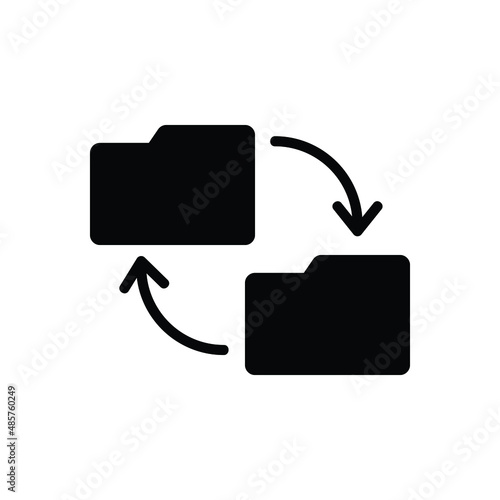 Black solid icon for integrating