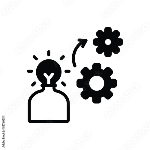 Black solid icon for operational