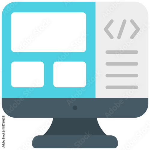 front end flat icon