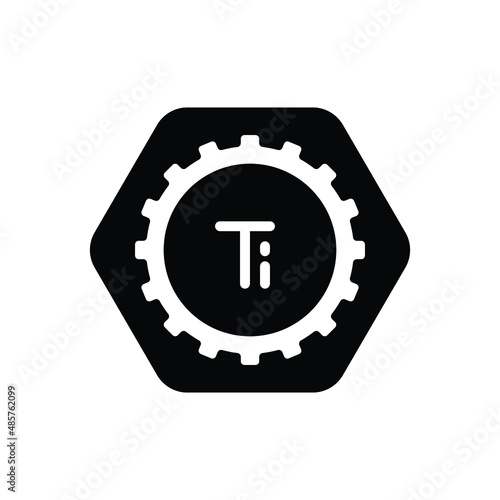 Black solid icon for titanium