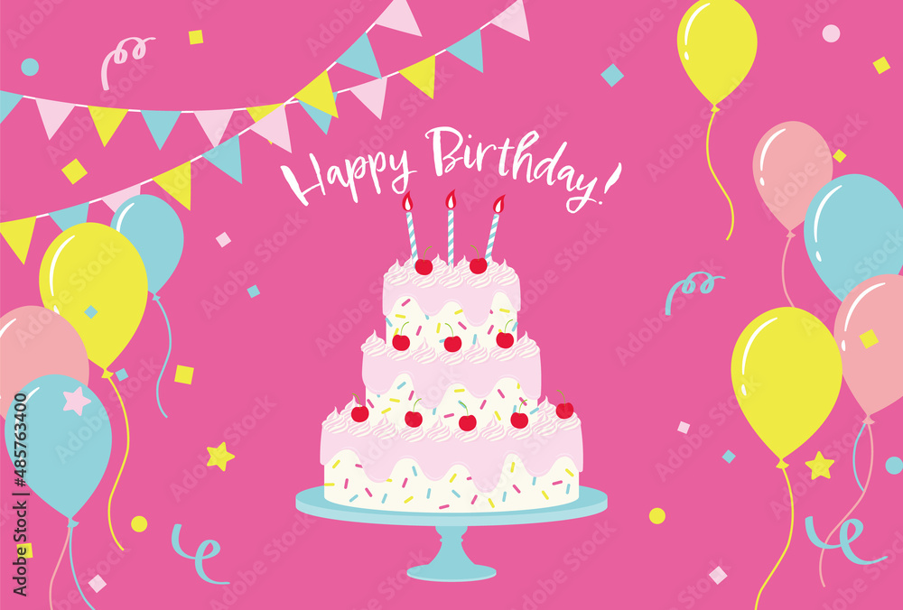 festive vector background with birthday cake for banners, cards, flyers, social media wallpapers, etc. festive vector background with birthday cake for banners, cards, flyers, social media wallpapers, etc.