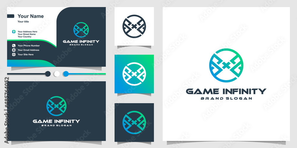 Abstract game logo with creative and unique style Premium Vector Abstract game logo with creative and unique style Premium Vector