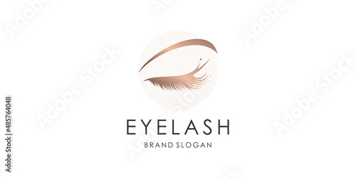 Eyelash logo with creative and unique style Premium Vector