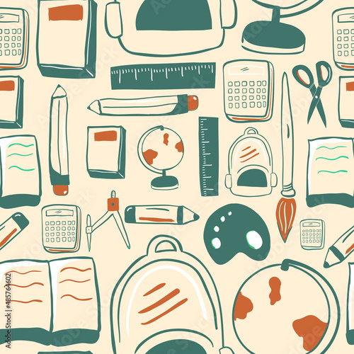 Seamless pattern of station...