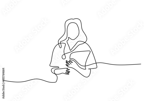 One continuous single line ...
