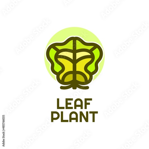 leaf plant nature logo concept design illustration