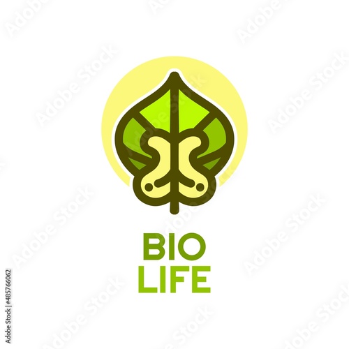 bio life plant nature logo concept design illustration