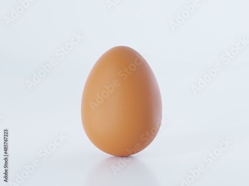 3D rendering chicken egg isolated on white background