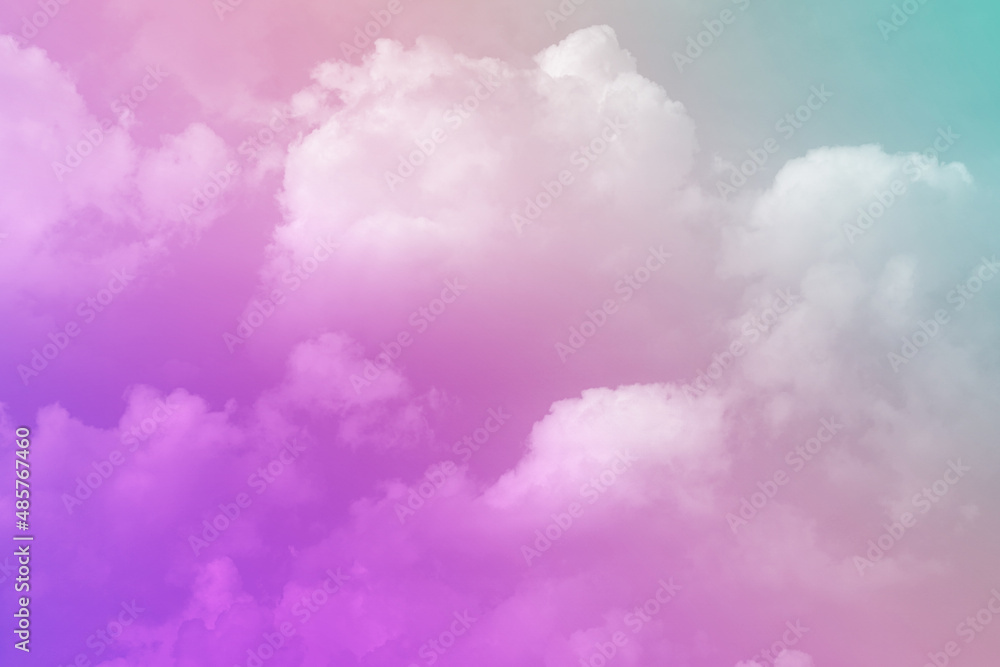 Blue Pink sky with white clouds Blue Pink sky with white clouds