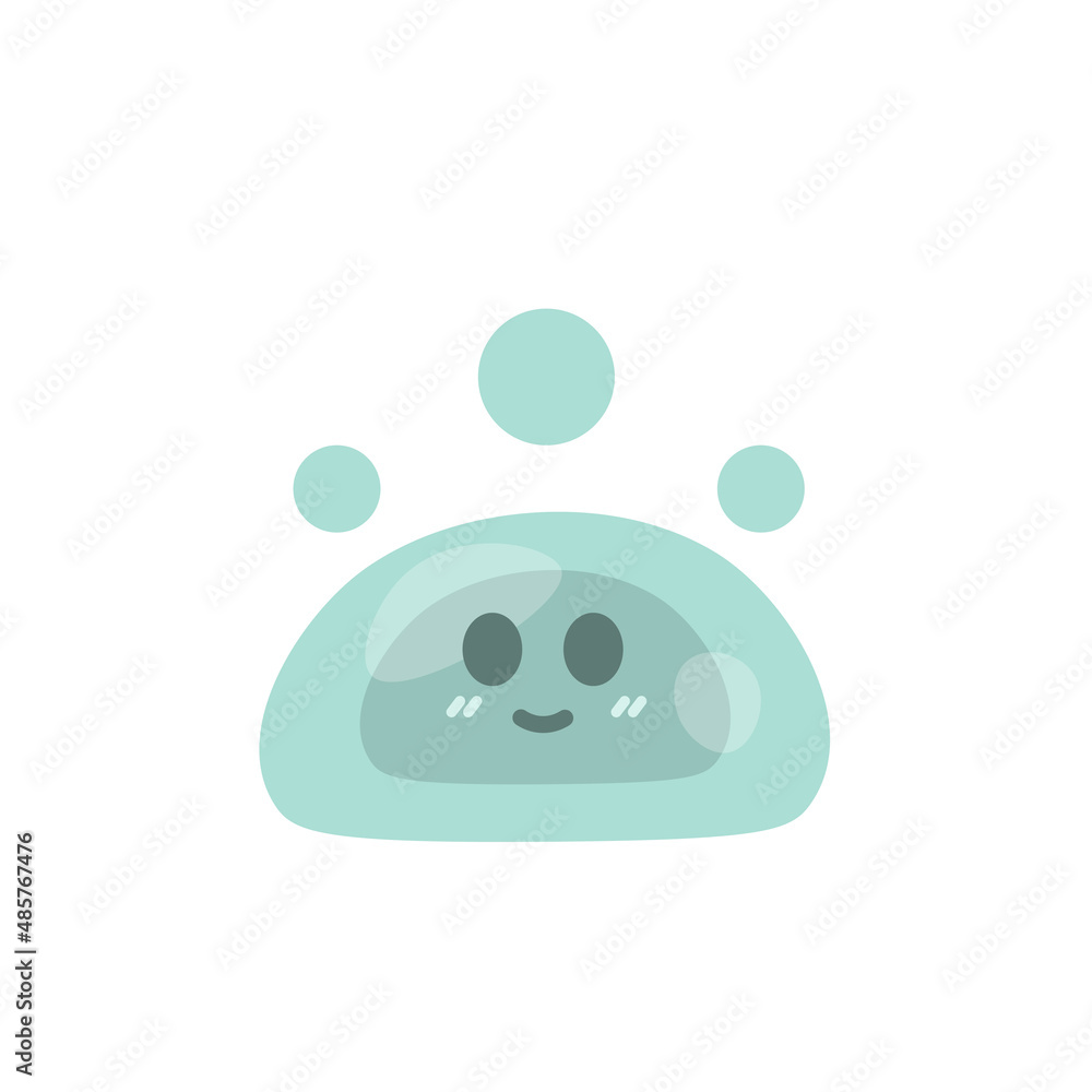 illustration of a funny, cute, and adorable green slime monster. jelly monsters. character. flat cartoon style. vector design. emoji, sticker, element illustration of a funny, cute, and adorable green slime monster. jelly monsters. character. flat cartoon style. vector design. emoji, sticker, element