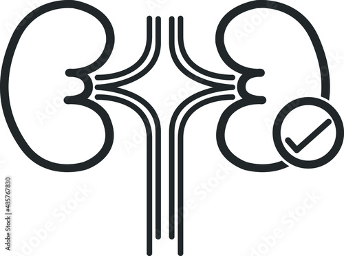 Kidney Dialysis line icon vector, Urology logo design