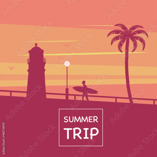 Hello Summer tropical backgrounds.