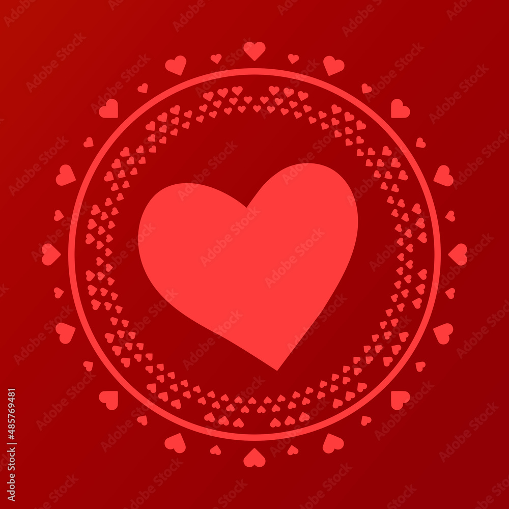 Invitation card Valentine's day. Abstract vector background. Gift card with Love.