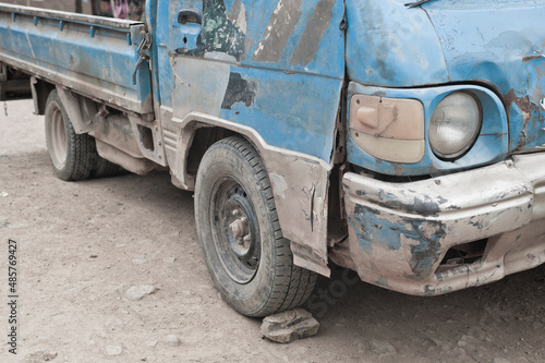 Run Down Truck Outside Luang Prabang, Loas, Southeast Asia