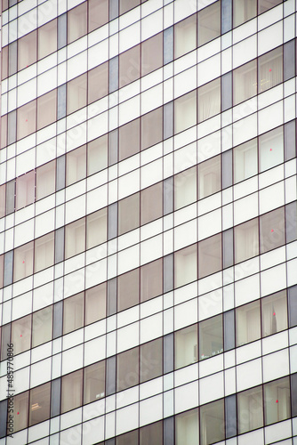 Abstract Close Up of an Office Block in the Central Business District (CBD) of Singapore, Southeast Asia