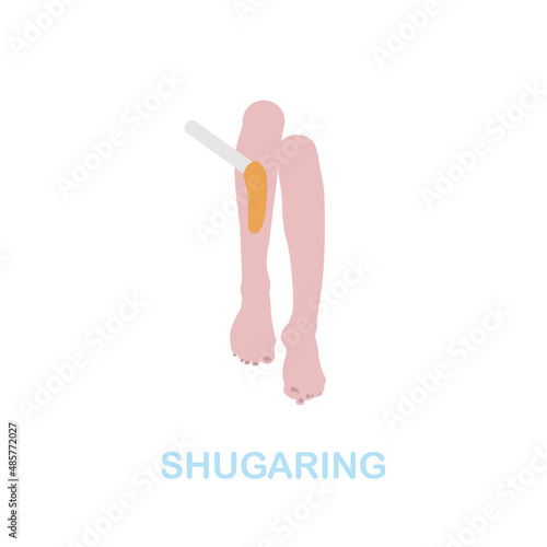 Shugaring flat icon. Colored element sign from cosmetology collection. Flat Shugaring icon sign for web design, infographics and more.