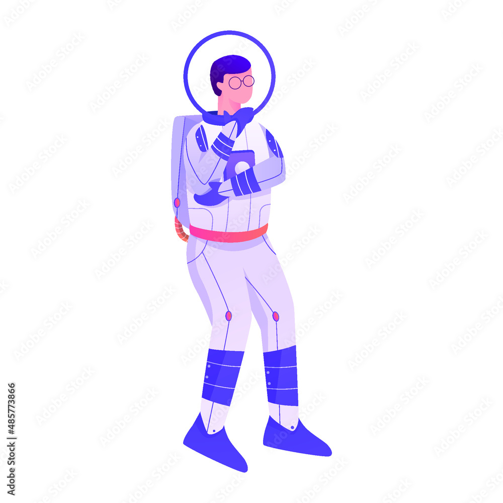 Thinking Astronaut Illustration Thinking Astronaut Illustration