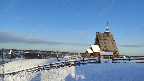 wooden house in the mountains