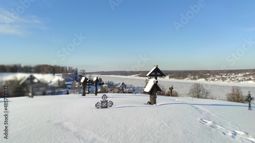 ski resort in winter