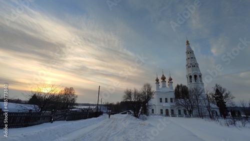 church in winter