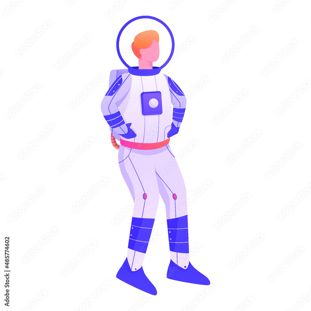 Standing Astronaut Illustration Standing Astronaut Illustration