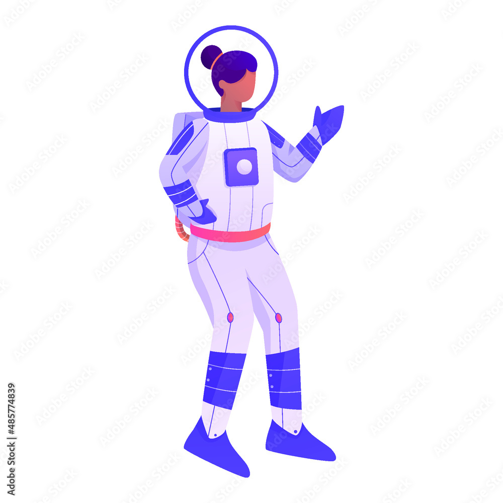 Explaining Astronaut Illustration Explaining Astronaut Illustration