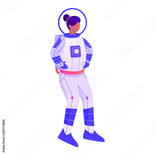 Standing Astronaut Illustration