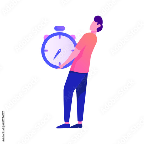 a man with stopwatch