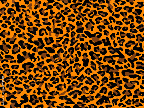 Leopard skin seamless pattern. Endless texture from spots on a light background. Print on fabric and textiles. Vector background
