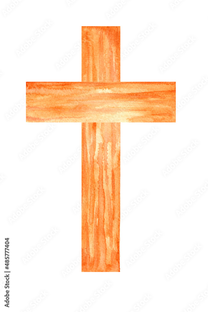 wooden cross on a white background wooden cross on a white background