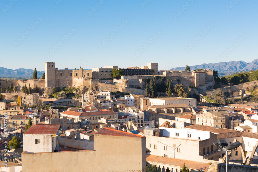 View of the old town of Tortosa, Catalonia, Tarragona, Spain.