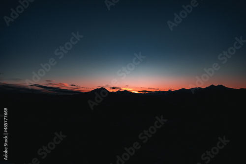 Sunset in South Tyrol near the city of Merano © JulianGeiser
