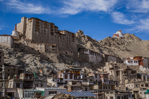 The whole Leh town is build around the mountain area, the old town is a compact area of mud brick houses and narrow lanes.