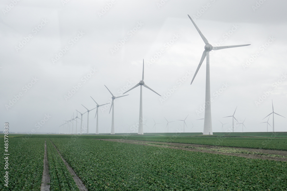 group of wind turbines in the same location used to produce electricity and called a wind farm or wind park. Wind farms can be either onshore or offshore