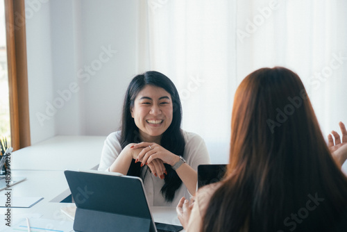 Foto Business situation, job interview concept.