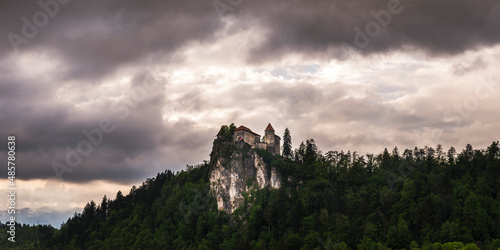Lake Bled Castle, Slovenia in Bled, Julian Alps, Gorenjska, Upper Carniola Region, Slovenia, Europe